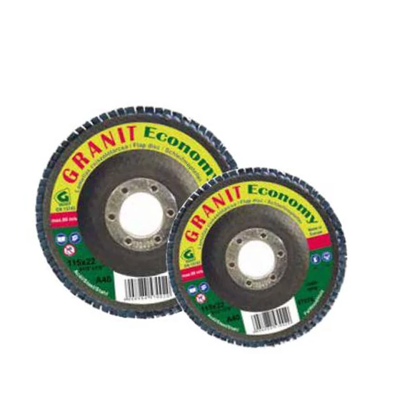 Gránit lamellás csiszolótányér 115x22.23 Z80  kúpos (Economy) cirkon szemcse