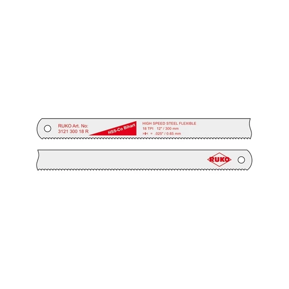 RUKO kézi fémfűrészlap 300X13X0.65mm 24fog/coll HSSE Co5